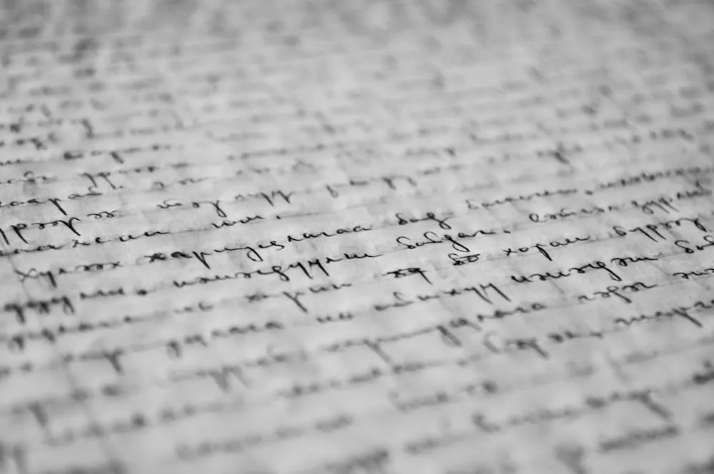 A page of handwriting in a notebook